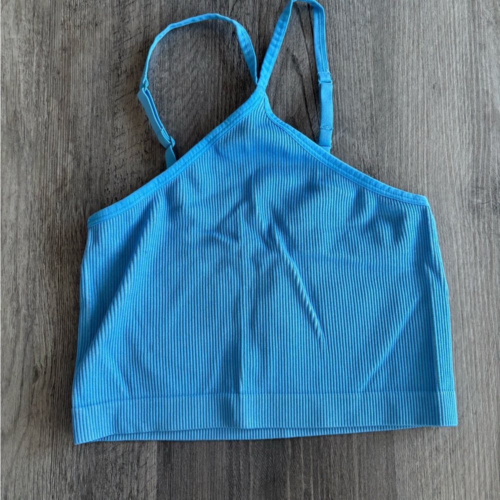 Colsie Bright Blue Ribbed Bandeau